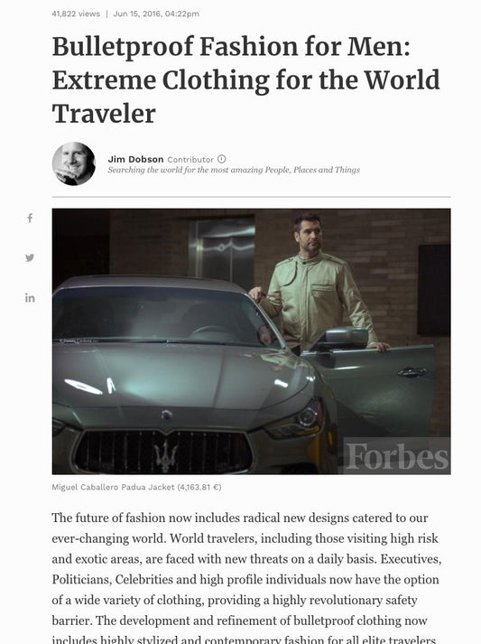 Forbes - Bulletproof Fashion - MC Armor