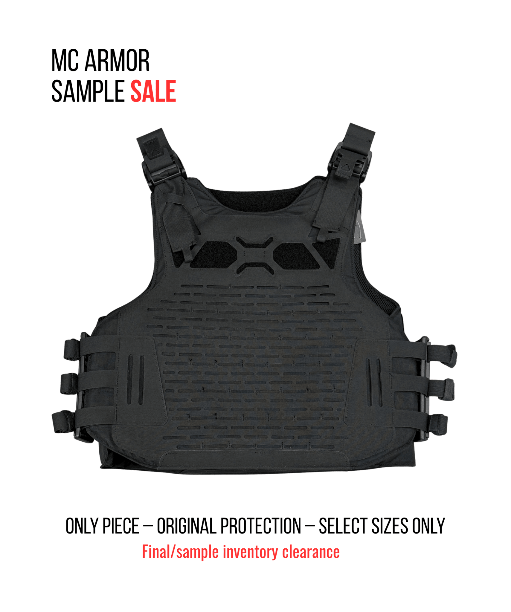 MC Armor One - of - One Sample Vest LEVEL IIIA - MC Armor