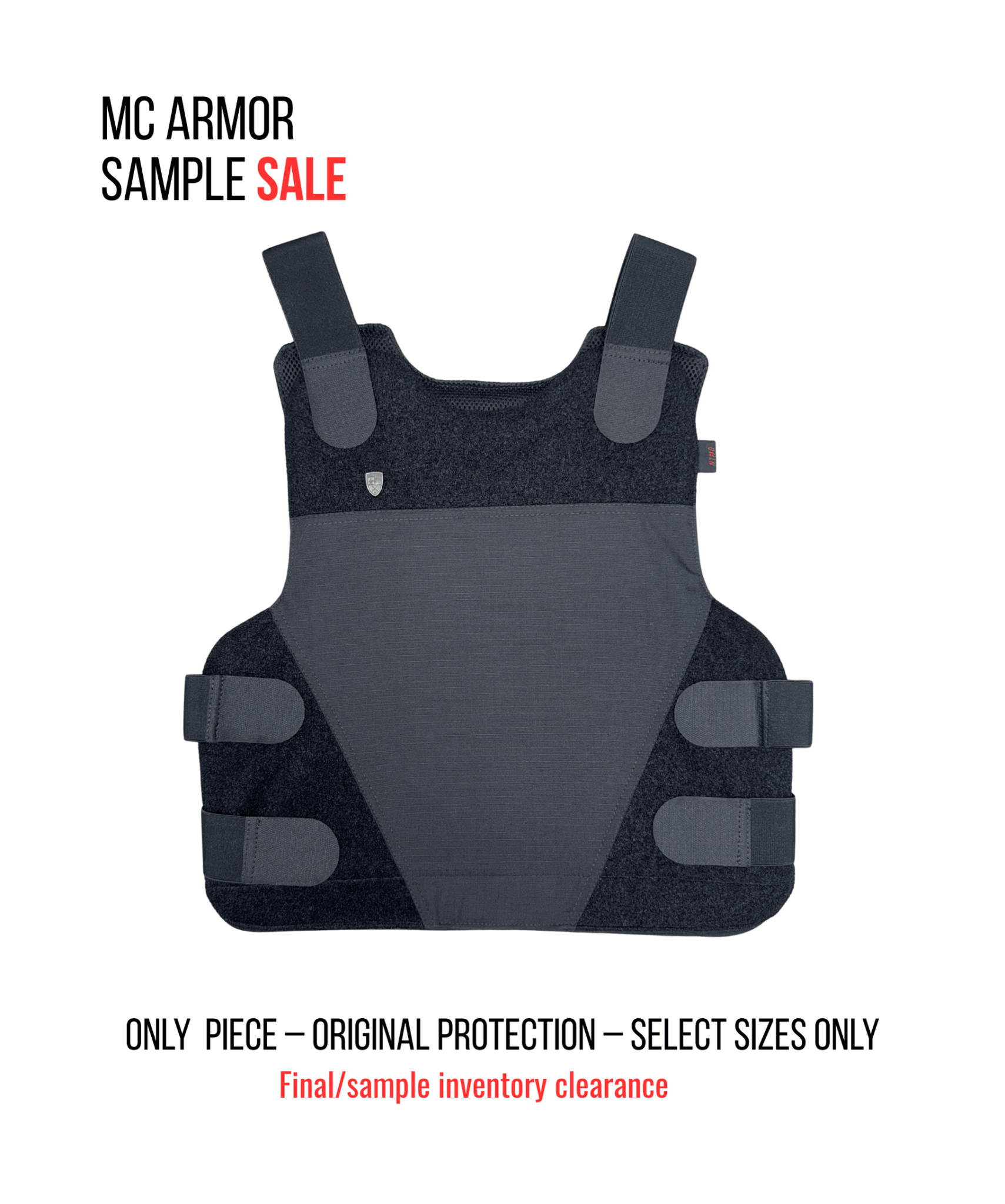 MC Armor Prototype Series Vest level IIIA CONCEALED - MC Armor